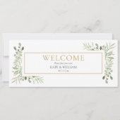 Greenery Welcome Header Hanging Seating Chart (Achterkant)