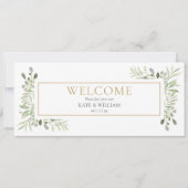 Greenery Welcome Header Hanging Seating Chart (Voorkant)