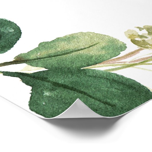 Greenery Welcome Sign Baby shower Poster (Hoek)