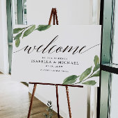 Greenery Welcome Wedding Sign Poster