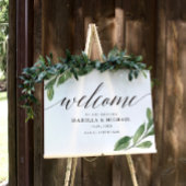 Greenery Welcome Wedding Sign Poster