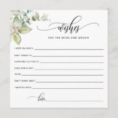Greenery, wenst de bruid en de bruid advieskaart (Voorkant)