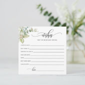 Greenery, wenst de bruid en de bruid advieskaart (Staand voorkant)