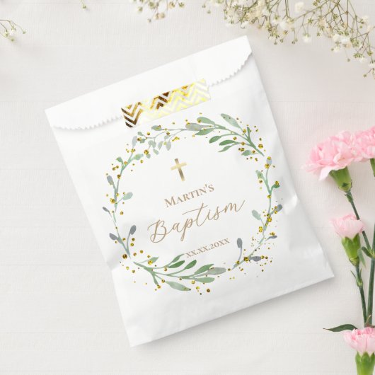 greenery wesp Baptisme Bedankzakje (Gezegeld)
