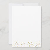 Greenery wesp + gouden confetti medisch afstuderen kaart (Achterkant)