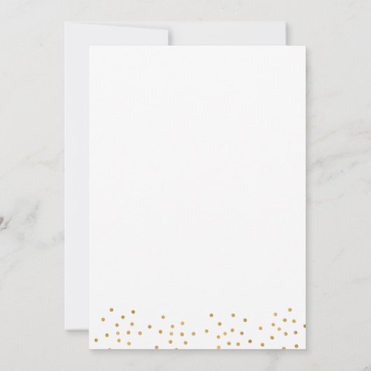 Greenery wesp + gouden confetti medisch afstuderen kaart (Achterkant)