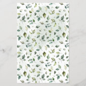 Greenery Where was mama to Baby shower Game Kaart (Achterkant)