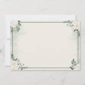 Greenery Whimsical Save The Date Invitation Kaart (Achterkant)