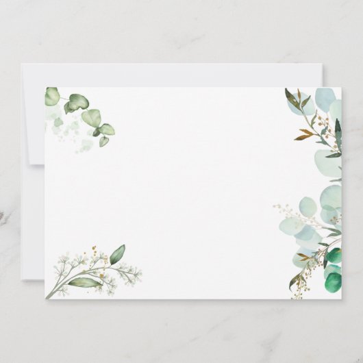 Greenery Whimsical Save the Date Uitnodiging (Achterkant)