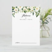 Greenery White Autumn Floral Calligraphy Wedding Advieskaart (Staand voorkant)
