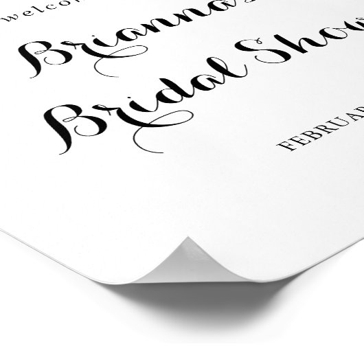 Greenery White Autumn Floral Vrijgezellenfeest Wel Poster (Hoek)