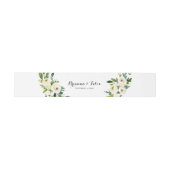 Greenery White Autumn Floral Wedding Invitation Uitnodigingen Wikkel (Vlak)