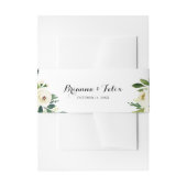 Greenery White Autumn Floral Wedding Invitation Uitnodigingen Wikkel (Voorkant Voorbeeld)