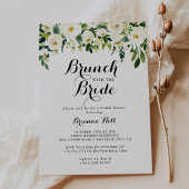 Greenery White Floral Brunch met bride Shower Kaart
