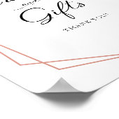 Greenery White Floral Kaarten and Gifts Sign Poster (Hoek)