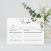 Greenery White Floral Vrijgezellenfeest Recipe Kaa (Staand voorkant)