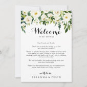 Greenery White Floral Wedding Welcome Letter (Voorkant)