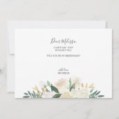Greenery White Floral zal je zijn mijn Bridesmaid Kaart (Achterkant)