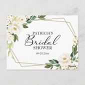 Greenery White Flowers Vrijgezellenfeest Advice Ka Briefkaart (Achterkant)