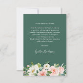 Greenery White Rose Floral Afstuderen Foto Bedankkaart (Achterkant)