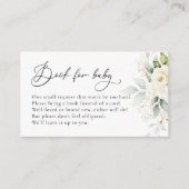 Greenery White Roses Boeken voor Baby Enclosure Ka Informatiekaartje (Voorkant)