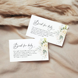 Greenery White Roses Boeken voor Baby Enclosure Ka Informatiekaartje