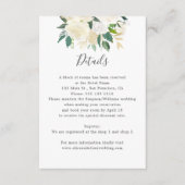 Greenery White Waterverf Floral Wedding Details Informatiekaartje (Voorkant)
