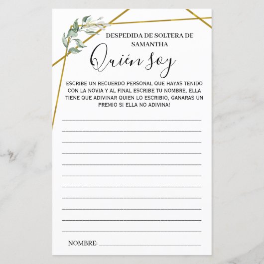 Greenery Who am I? vrijgezellenfeest tweetalige ga