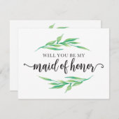 Greenery wil dat je mijn vriendin bent kaart (Voorkant / Achterkant)