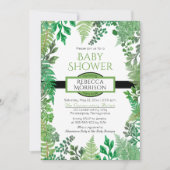 Greenery | Wild Ferns Baby Shower-uitvindingen Kaart (Voorkant)