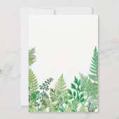Greenery | Wild Ferns Bridal Shower Invitations Kaart (Achterkant)