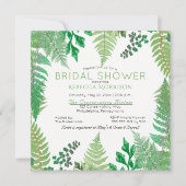 Greenery | Wild Ferns Bridal Shower Invitations Kaart (Voorkant)