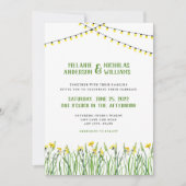 Greenery + Wildbloemen + huwelijksuitnodiging Kaart (Voorkant)