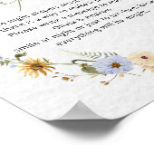 Greenery Wildflower Baby shower Late Night Luiers Poster (Hoek)