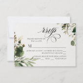 Greenery Willow en crème RSVP Kaartje (Voorkant)