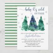 Greenery Winter Baby is koude buitenzijde Baby sho Kaart (Voorkant / Achterkant)