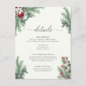 Greenery Winter Berries & Pine Waterverf Details Informatiekaartje (Voorkant)