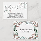 Greenery Winter Vrijgezellenfeest Recipe Request Informatiekaartje (Voorkant / Achterkant)