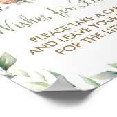 Greenery Woodland Animal Wishes for Baby Sign Game Poster (Hoek)