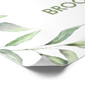 Greenery Woodland Animals 1e verjaardag Poster (Hoek)