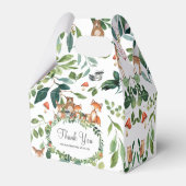 Greenery Woodland Animals Baby shower Dank u Bedankdoosjes (Achterkant)