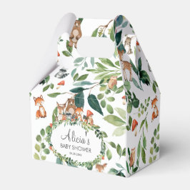 Greenery Woodland Animals Baby shower Dank u Bedankdoosjes