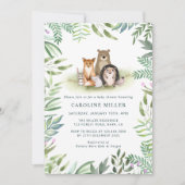 Greenery Woodland Animals Baby shower Kaart (Voorkant)
