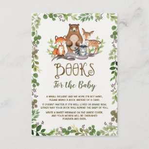 Greenery Woodland Animals Books for Baby Forest Informatiekaartje