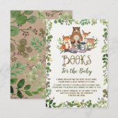 Greenery Woodland Animals Books for Baby Forest Informatiekaartje (Voorkant / Achterkant)