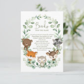 Greenery Woodland Animals Books for Baby Informatiekaartje (Staand voorkant)