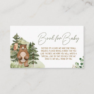 Greenery Woodland Animals Books for Baby Informatiekaartje