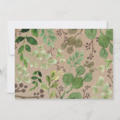 Greenery Woodland Animals Forest Birthday Party Bedankkaart (Achterkant)