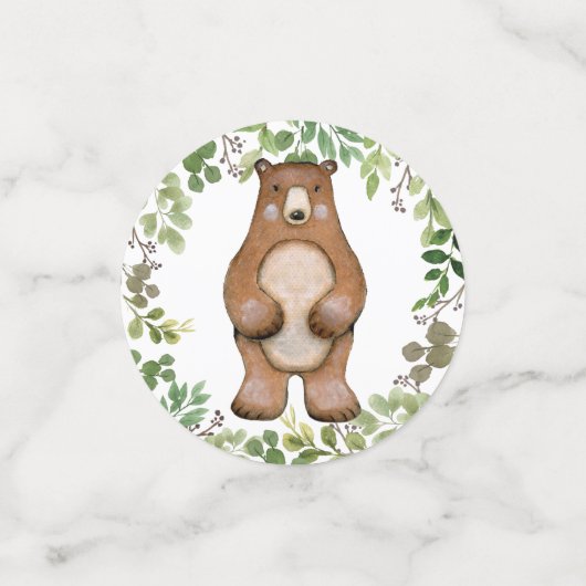 Greenery Woodland Animals Forest Party Baby shower Confetti (Kleine voorkant)