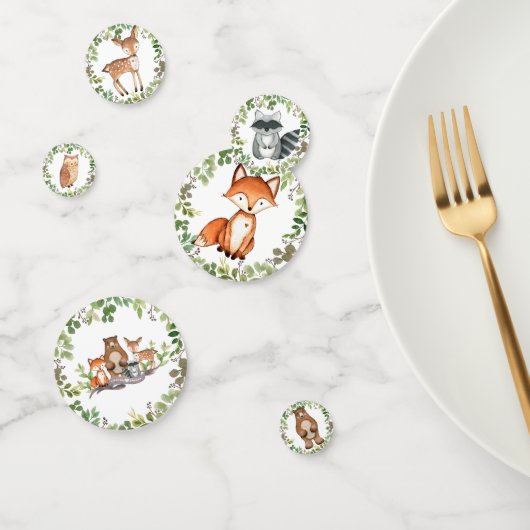 Greenery Woodland Animals Forest Party Baby shower Confetti (Groep)